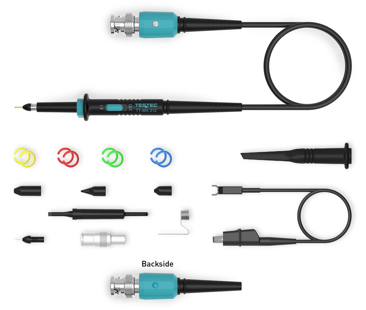 Testec TT-MF 312 passive oscilloscope probe x1 / x10 / 250 MHz
